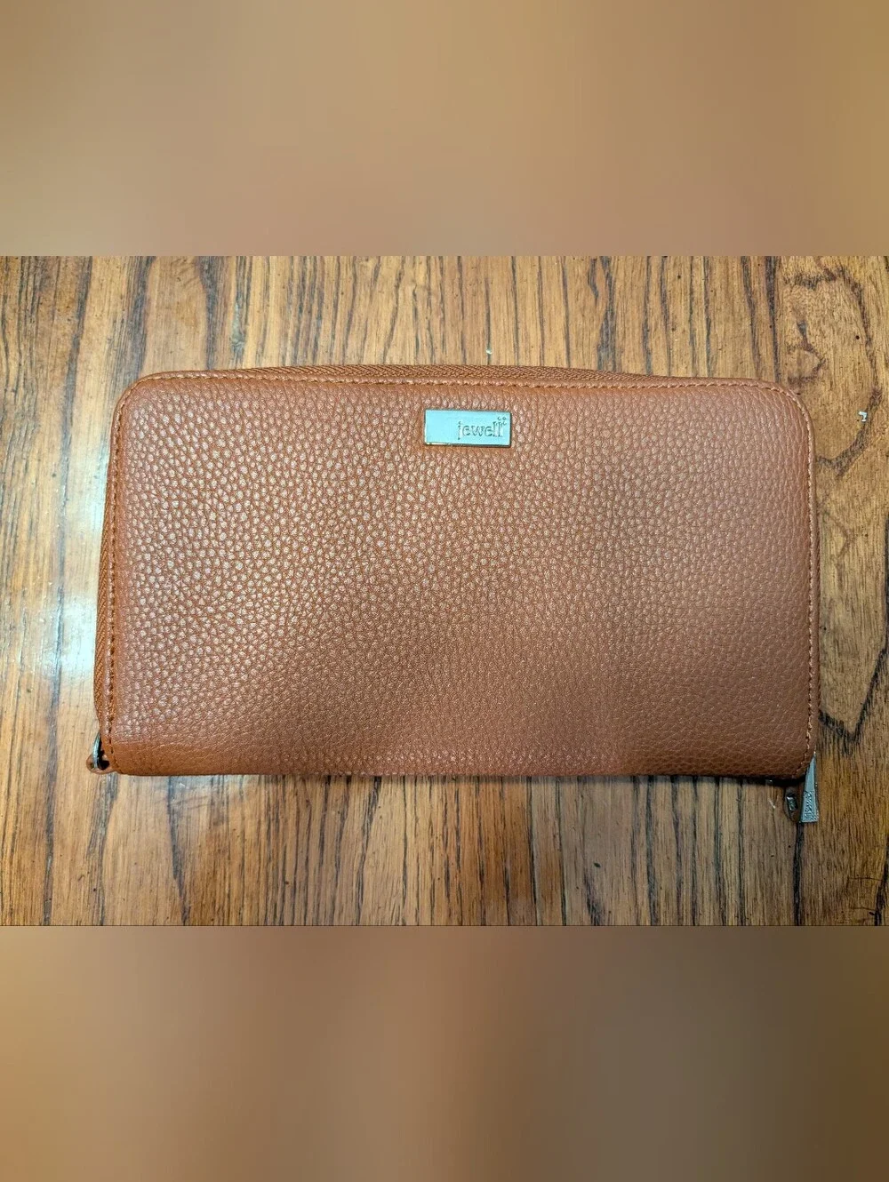 Thirty One Tan Zip-Around Leather Wallet NWOT